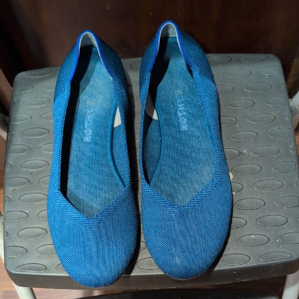 Rothy's Blue Knit Women's Ballet Flats